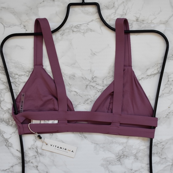 Vitamin A Dusty Rose Neutra Bralette Bikini Top - Picture 2 of 7